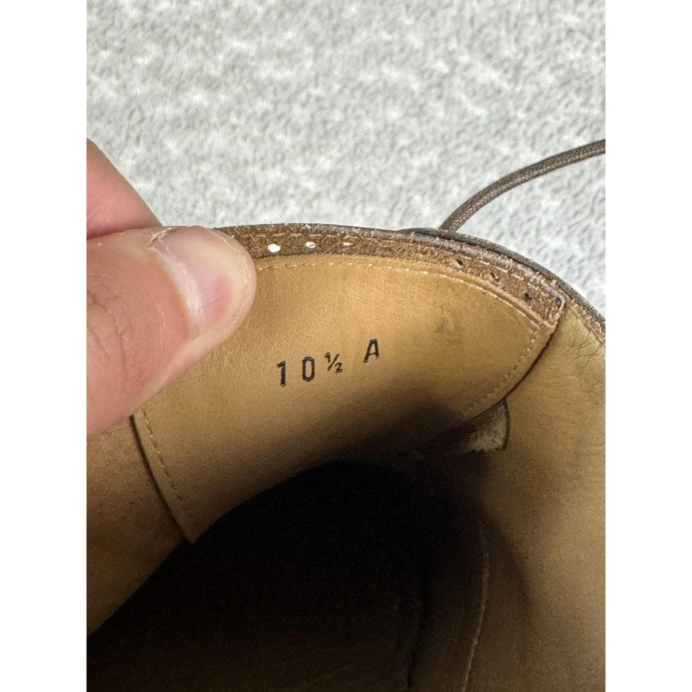 Romano Martegani Shoes Mens Size 10.5 A Brown Leather Wingtip Oxford Italy Dress